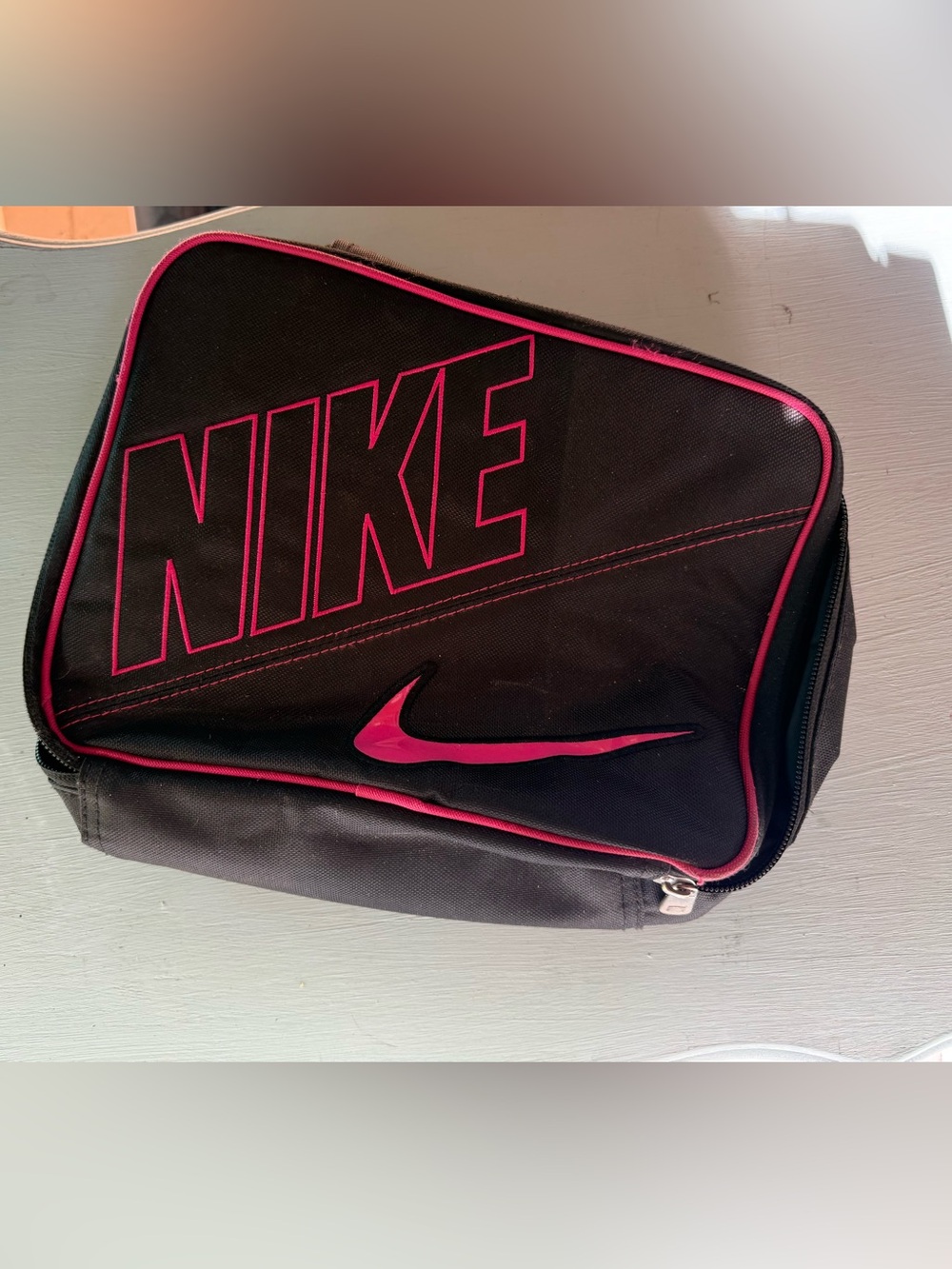 Nike Lunchbox Black with Pink Logo Trim